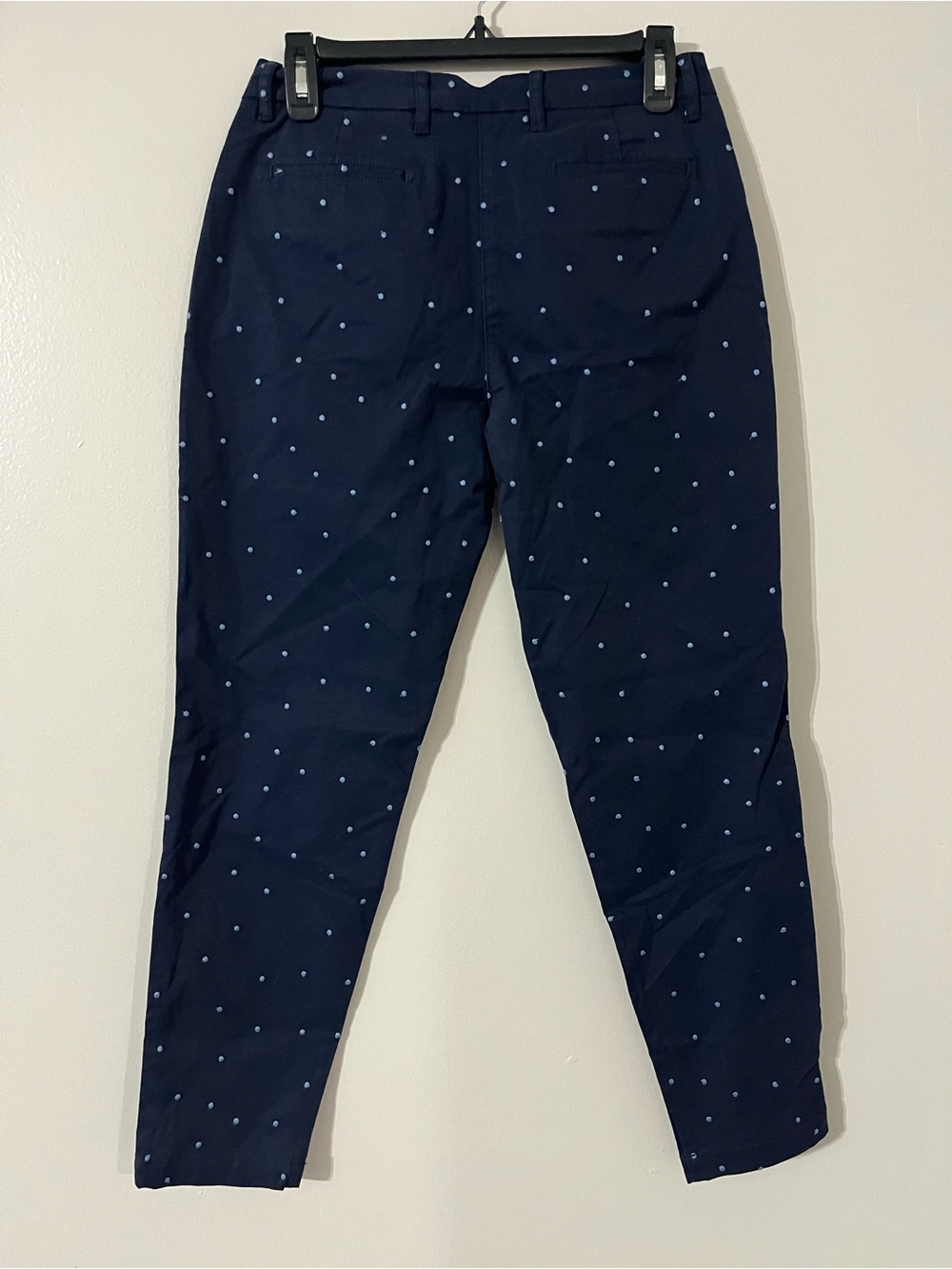NWT Boden Rachel Chino Polka Dot Trouser Pants Blue Slacks Sz 4P - Picture 5 of 9